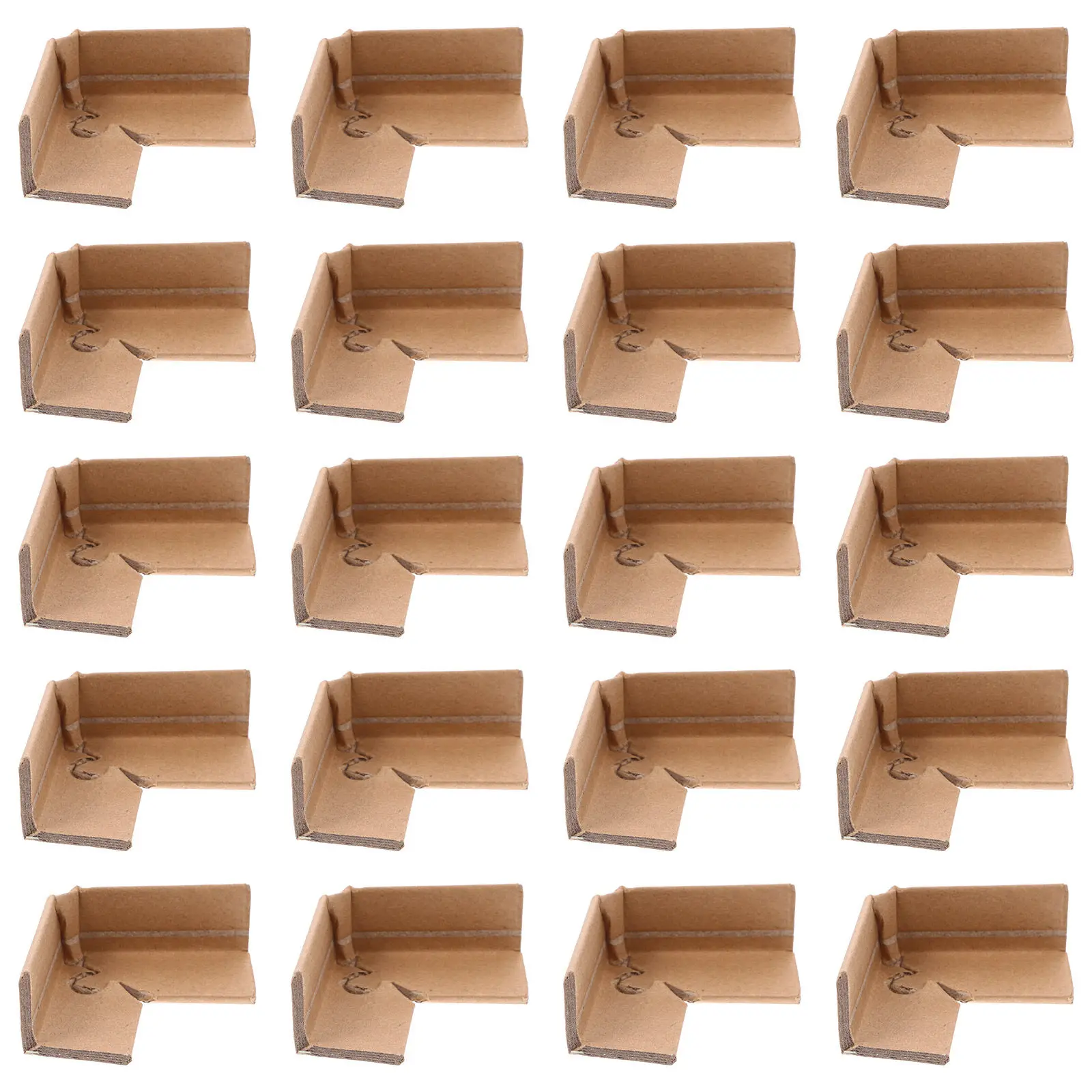20Pcs Lock Buckle Paper Corner Guards Heavy Duty Packaging Edge Protectors Shipping Box Carton Panel Protection Moving Storage