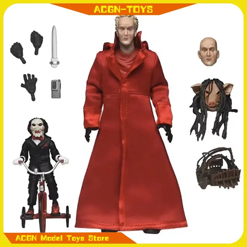 scie-puzzle-robe-rouge-figurine-d'action-veritable-neca-60612-figuras-anime-gk-manga-figurine-jouets-modele-ornement-halloween-cadeau-pour-enfant