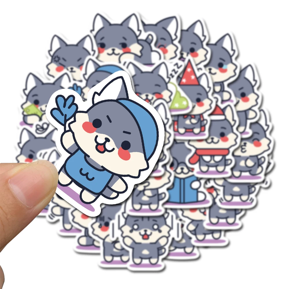 28PCS Kawaii Wolf Cute Stickers Cartoon Animals Vintage DIY Kids Notebook Luggage Motorcycle Laptop Refrigerator Decals Graffiti