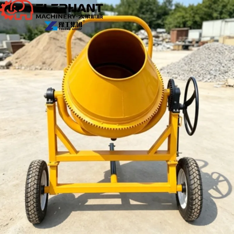 Small Drum Electric & Diesel Concrete Mixer, Low Investment Machinery For Civil Construction Mortar Mixing