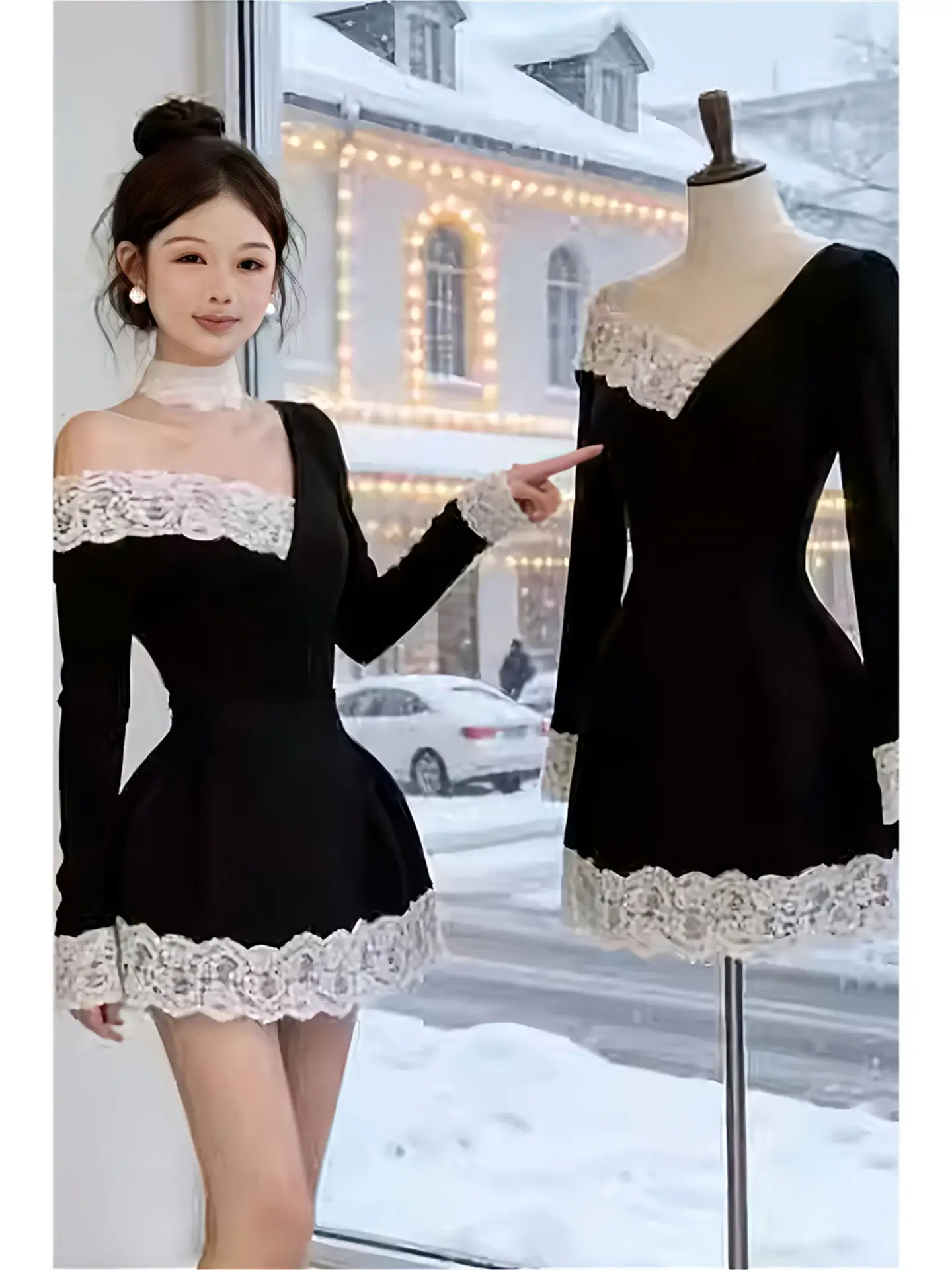 

Комплект из двух предметов Hebe Sle: удобный женский костюм с открытыми плечами, новая весенняя коллекция, юбка, повседневный модный ансамбль