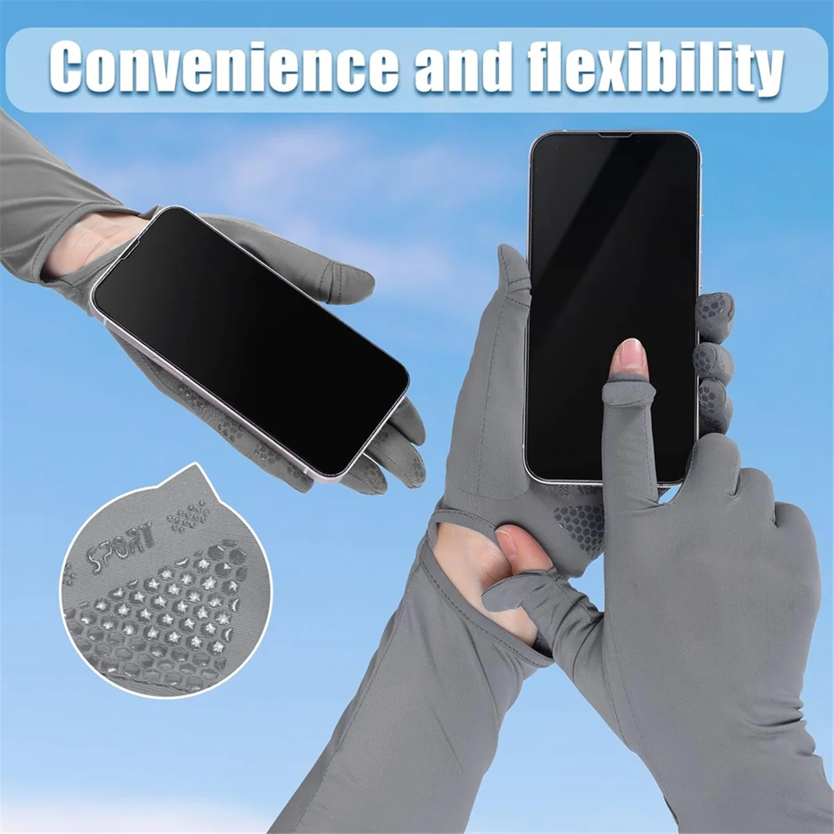 Rękawiczki damskie A11I z długim rękawem chroniące przed promieniowaniem UV, dotykowe, do jazdy samochodem, UPF 50+, do sportów na świeżym powietrzu, jazdy na rowerze, kolor skóry.