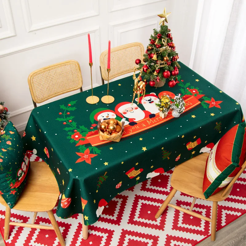 

2024 Tablecloth restaurant layout, red and green dining table cloth, cotton water grid patterned coffee table