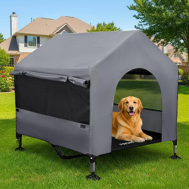 Dog House 42 Large Dog House Outdoor Indoor Elevated Dog Cot Bed
