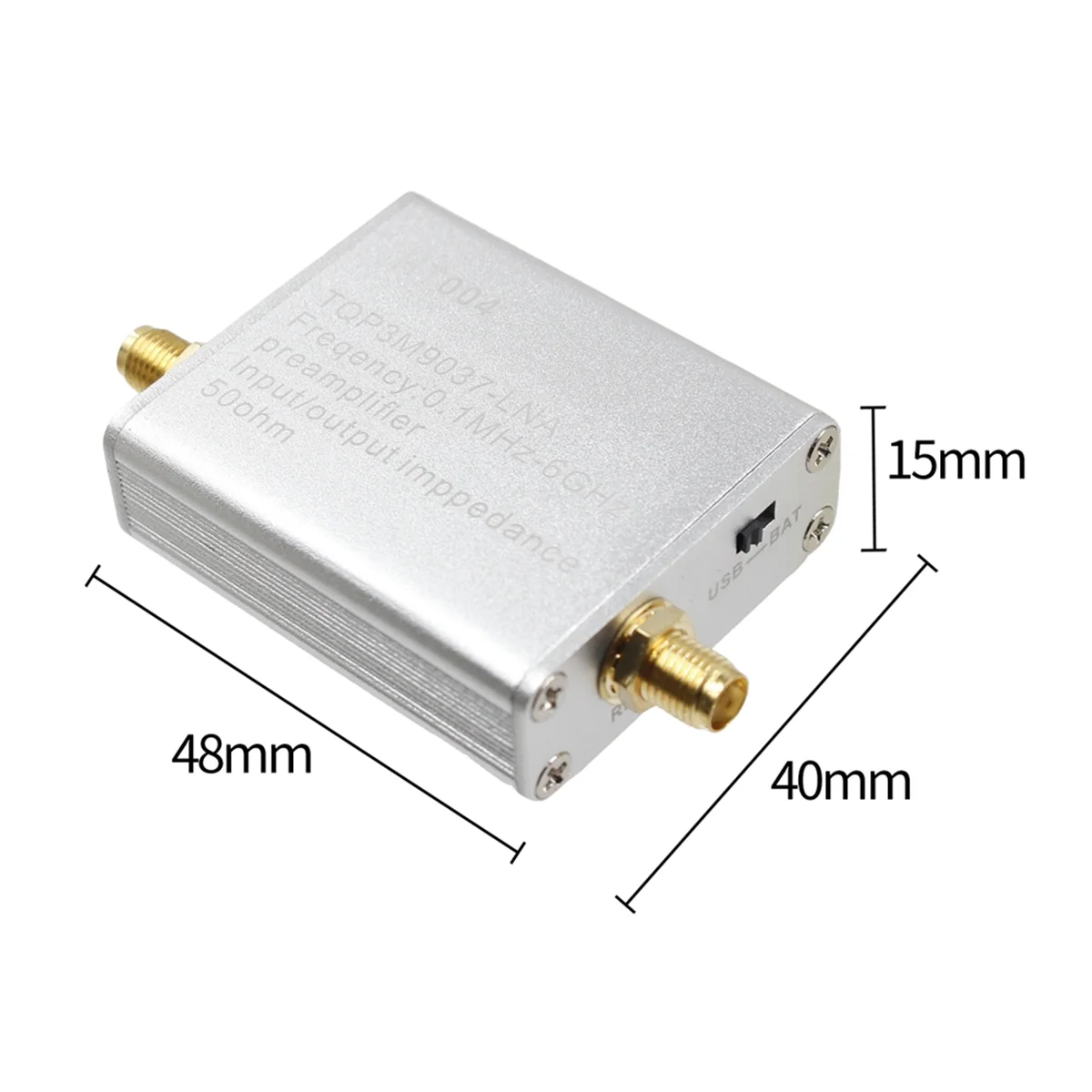 100K-6GHz Vollband-Verstärker mit geringem Rauschen, 20-dB-Vorverstärker mit hoher Verstärkung, LNA-Modul für RF- und Software Defined SDR-Radio