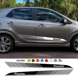 Car Stickers For Kia Picanto GT-Line EX LX Morning Naza Motor Door Side Stripes Decor Decals Vinyl Cover Auto Tuning Accessories