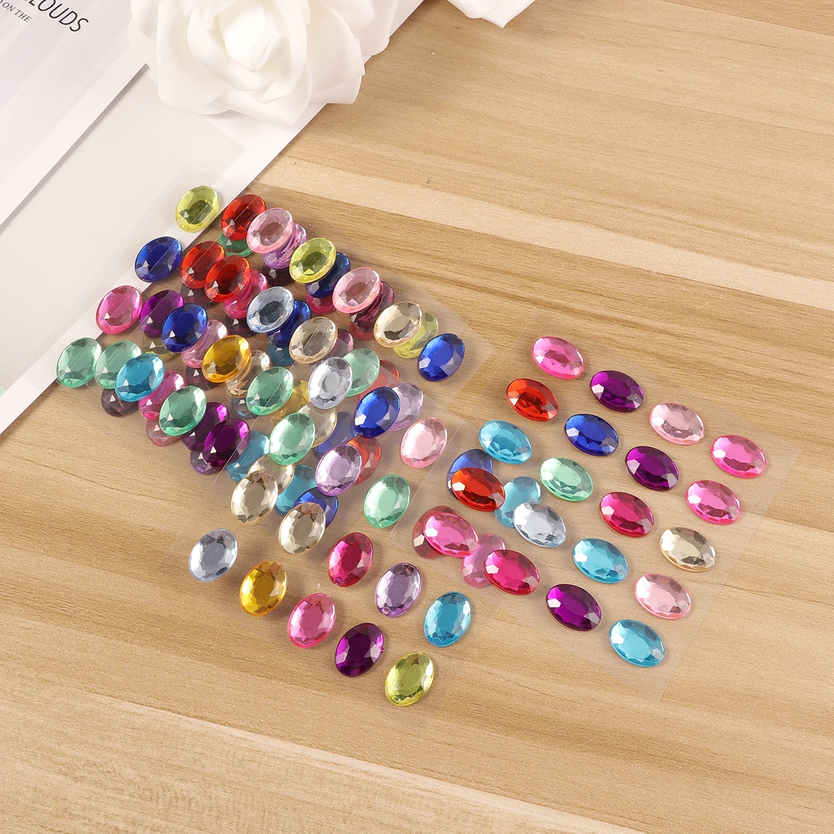 

15 Sheets Rhinestone Sticker Set Crystal Gems Decorations Self Adhesive Acrylic Craft Supplies Jewel Stickers For Scrapbooks