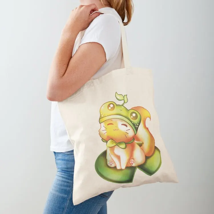 

The adorable frog kitty Tote Bag large tote bag eco pack Lady bags custom bags