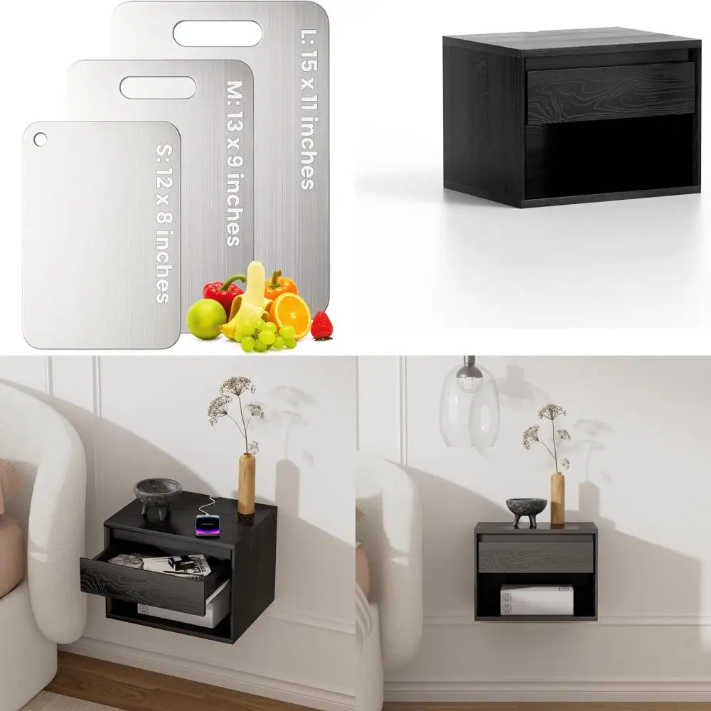 

Pure Titanium Chopping Board Set, 3-Piece Kitchen Cutting Board Set, Double-Sided for Hygiene and Durability, Ideal for Long-Las