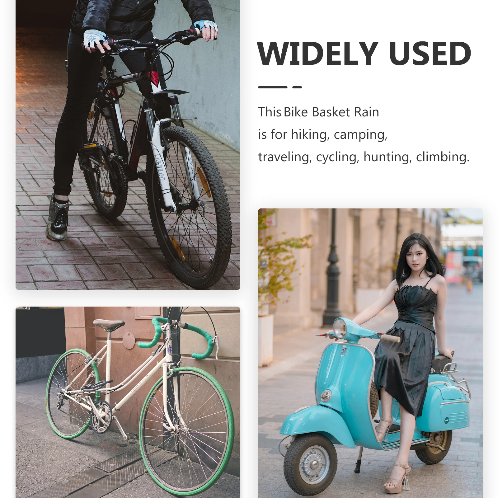 

Waterproof Bike Rainproof Foldable Cycling Dustproof Protector For Outdoor Mountain Biking Baskets Bikes Basket Rain Lightweight