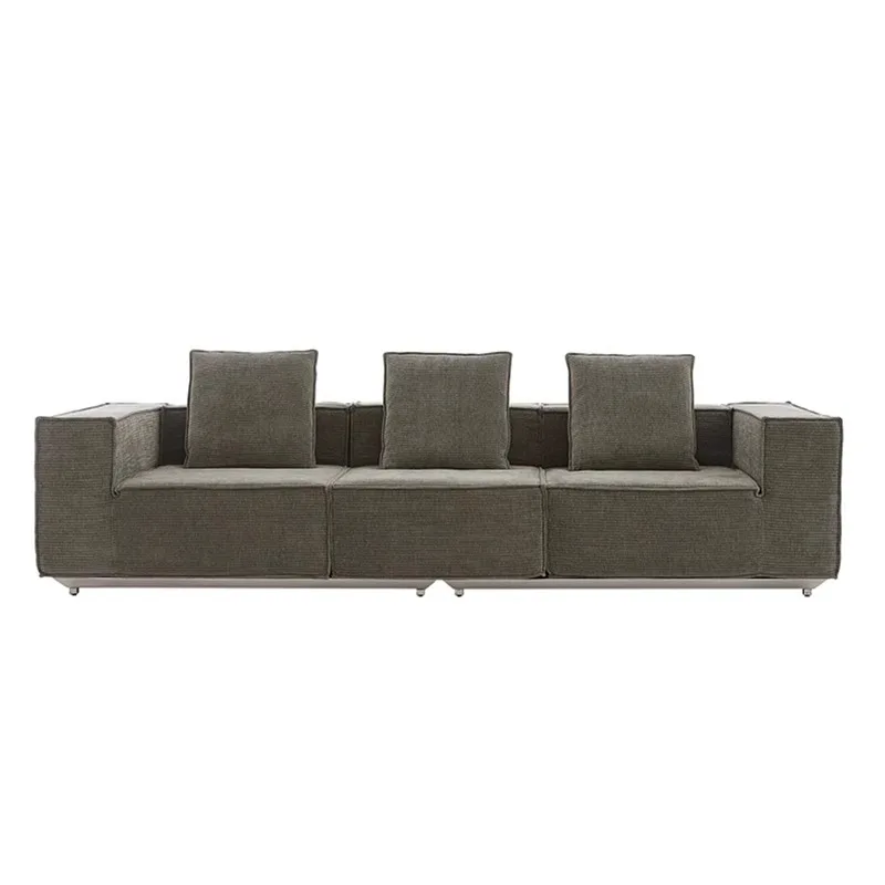 Block Fabric Sofas Vacuum Compression European Design Mid Century Aesthetic Living Room Sofas Rustic Comfy Meubles Furniture