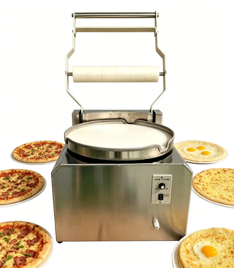 Electric Automatic Pizza Dough Base Sheeter Forming Pressing Machine For Pizza Maker Making