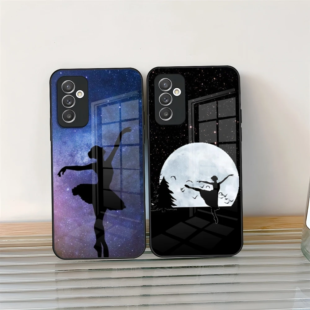 BALLET DANCER Phone Case Glass for Samsung Galaxy S24 S25 S20 S21 S22 S23 Ultra Fe Plus A34 A16 A54 A24 A52 A53 M54 Cover