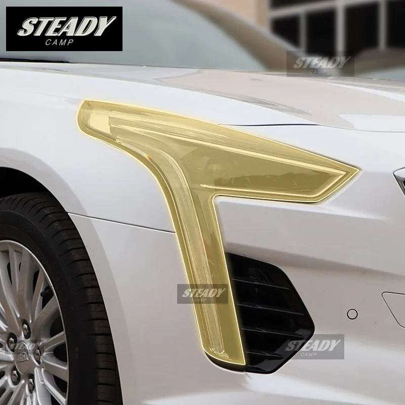 

Pre cutting Car Exterior Headlights PPF transparent protective film TPU scratch resistant film For Cadillac CT6 2019-2024