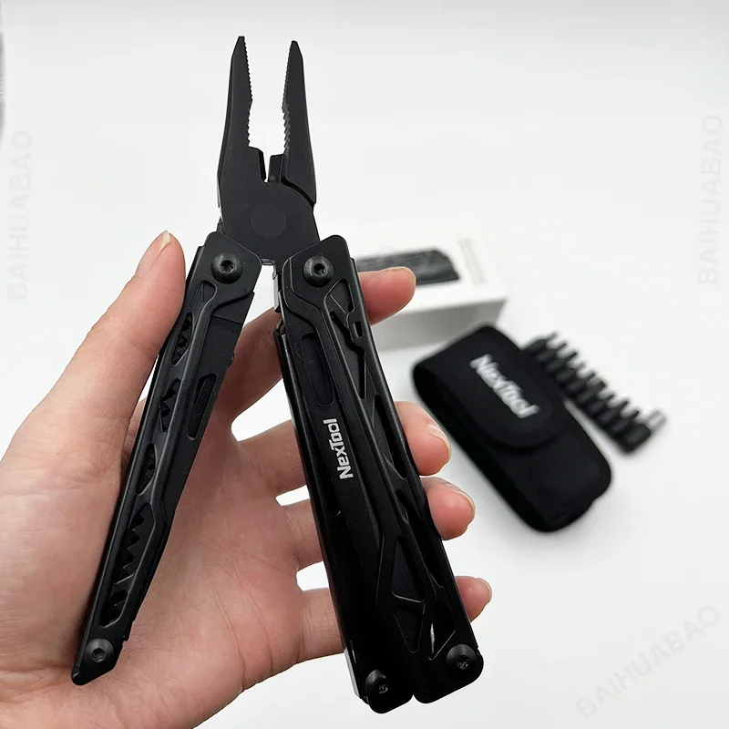 Imagem -04 - Nextool-alicate Multitool Black Knight com Bainha Kydex Tesoura Dobrável 11 em Ferramentas Manuais Edc Multi Funcionais ao ar Livre