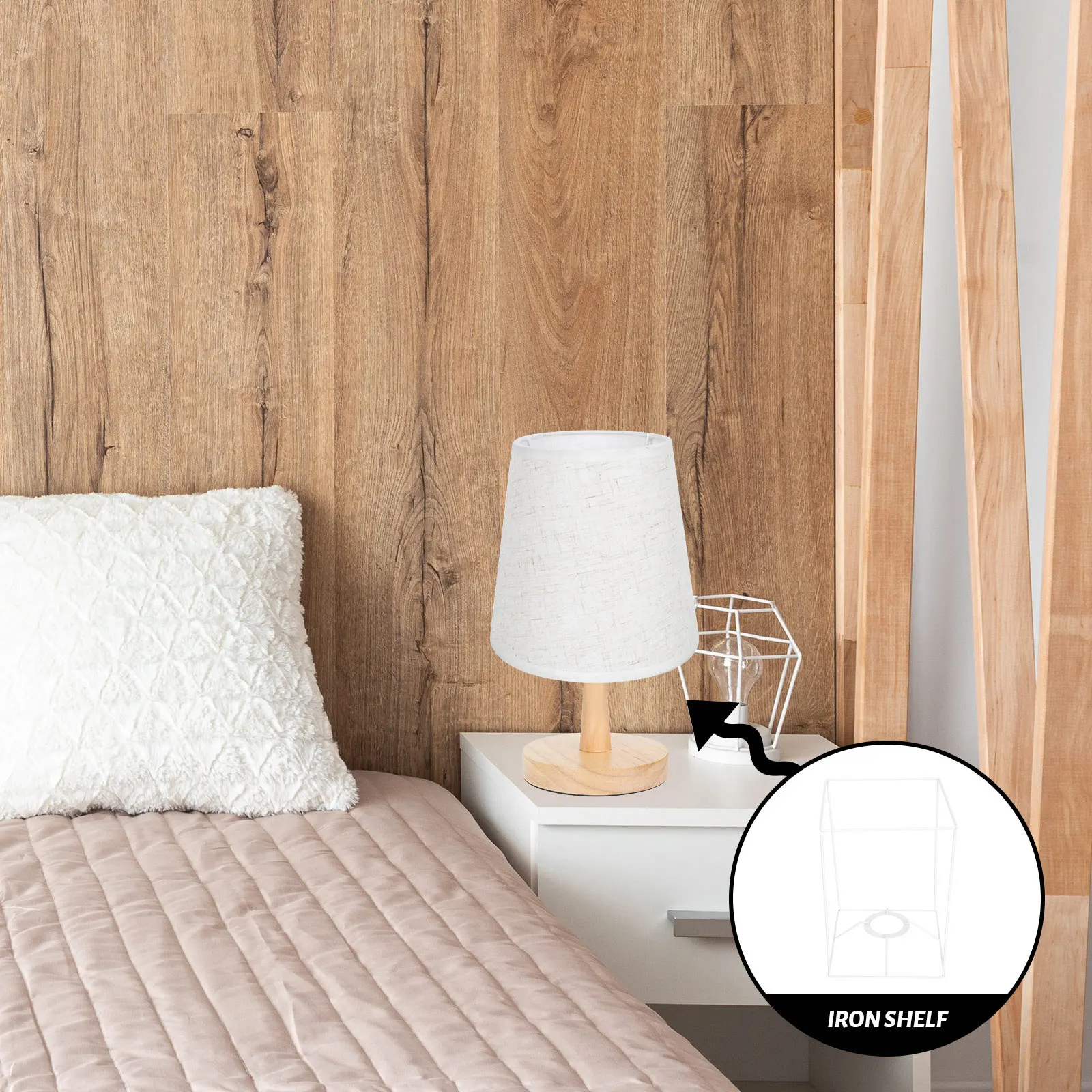 

DIY Iron Lampshade Frame Durable Table Ceiling Lamp Bracket Rust Proof Corrosion Resistant Lampshade Frame for Home Decor