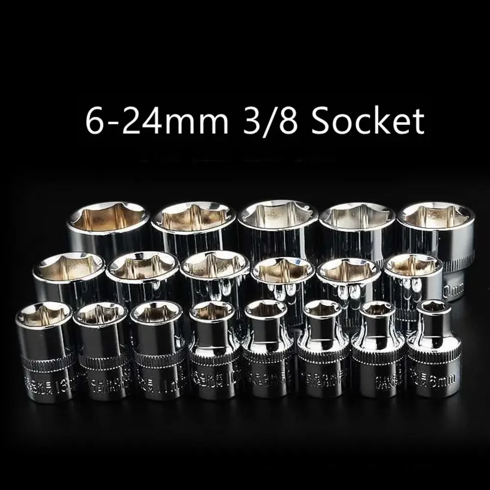 6-24mm 3/8 "napęd kwadratowy narzędzia do usuwania bitów do klucza nasadowego akcesoria do elektronarzędzi CRV klucz grzechotkowy nakrętka
