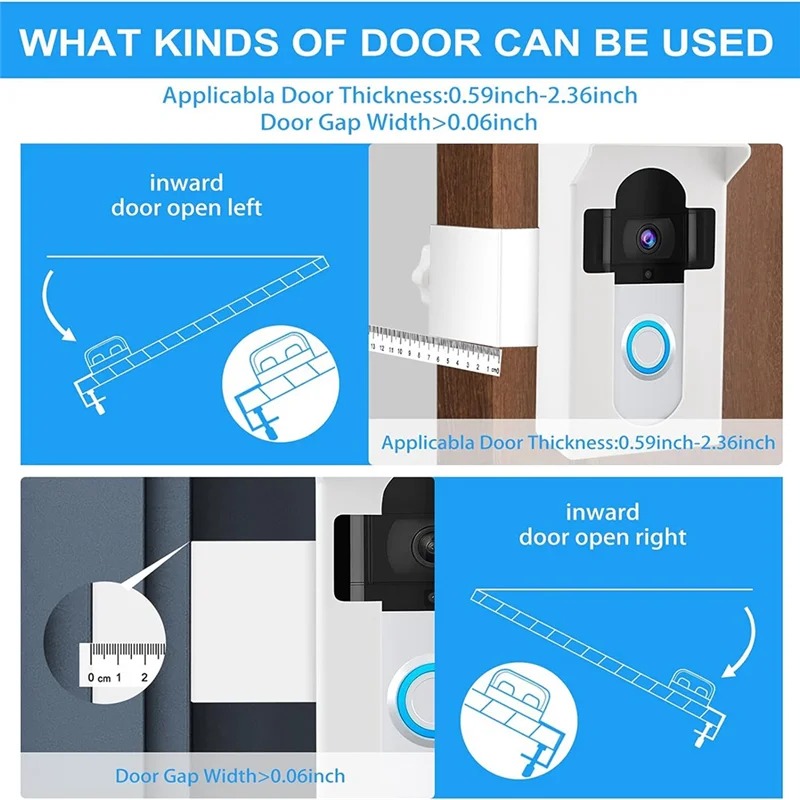 

Ring Doorbells Ring Anti Theft Door Mount For Ringdoorbell Mount No Drill Holder Bracket For Apartment Door Home Rentals