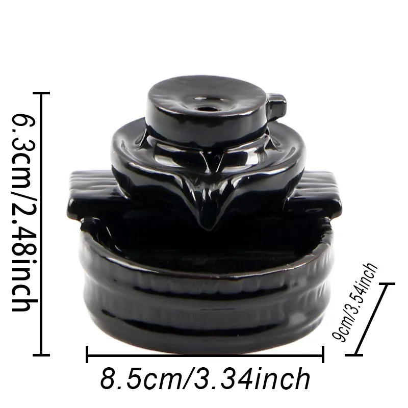 Backflow Incense Burner for Indoor Use, Creative Incense Burner for Good Fortune, Suitable for Zen Tea Rooms, Living Rooms, Gardens, and Offices, Minimalist Decor view 3