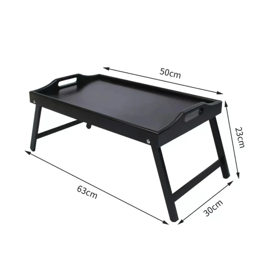 대나무 소형 테이블 접이식 트레이, 침실 간단한 차 트레이, 거실 바닥 컴퓨터 책상 보드, 다기능 독서 랙, 1 개