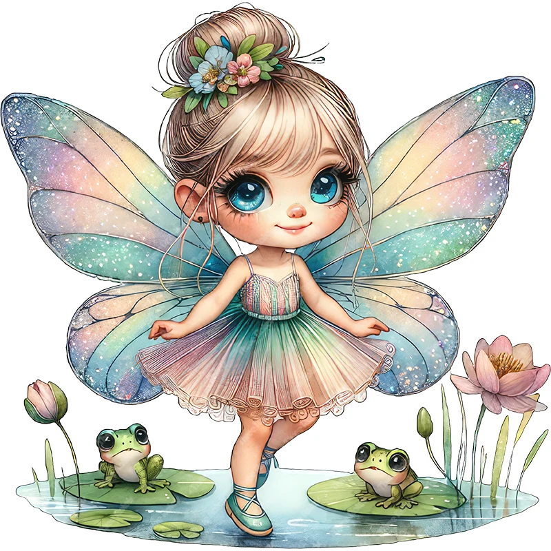 Three Ratels Cartoon Butterfly Elf Romantic Wall Stickers for Children's Bedroom Decoration