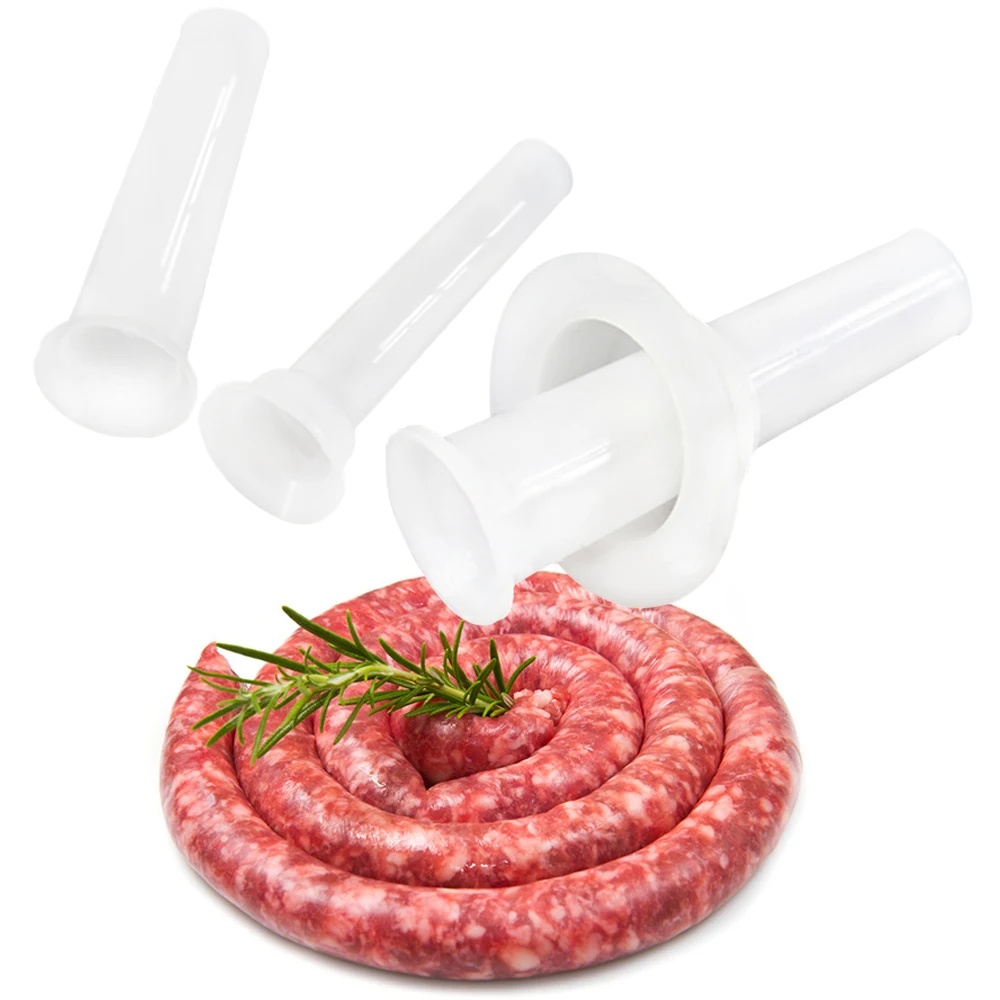 Meat Nozzles for Grinder Meat Filling Funnel Meat Sausage Casing Fillers Sausage Ham Maker Grinder Poultry Tool Set