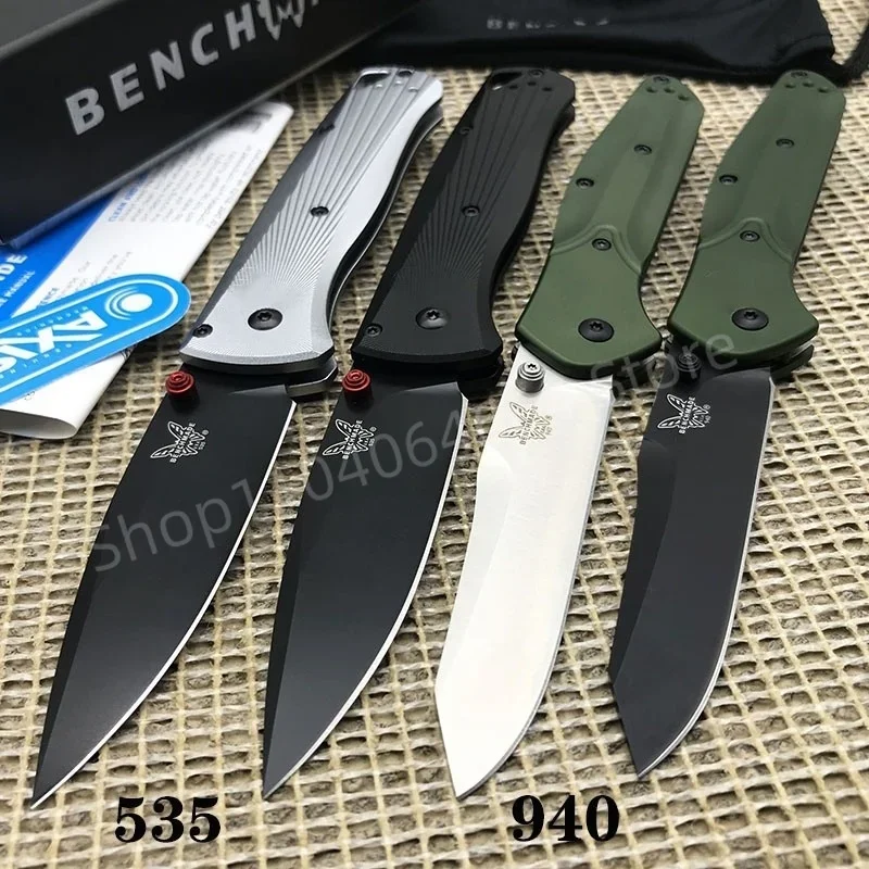 BM 940 535 Folding Knife S35v Stone Washing Ordinary Blade Nylon Wave Fiber Handle Outdoor EDC Assisted Tactical Knives