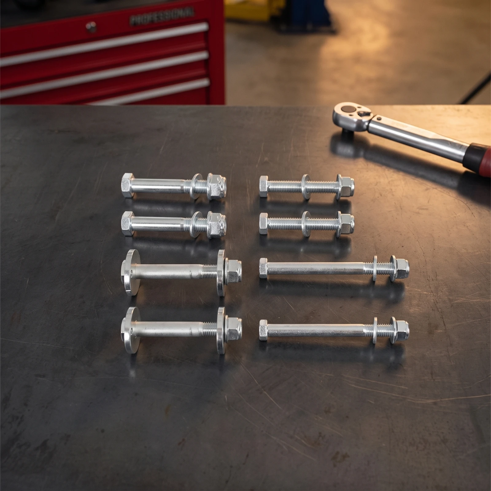 Control Arm Cam Bolt Kit Adjustable Cam Bolt Hardware Kit Auto Parts Heavy Duty Exact for Mechanics, Chassis Repair