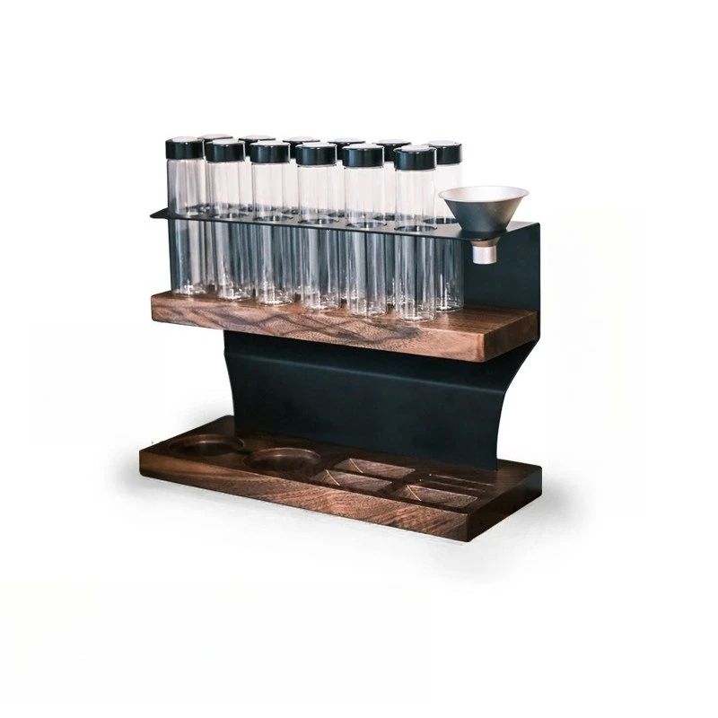 Coffee beans bottling, test tube display stand, glass single tube sealing, one-way exhaust valve