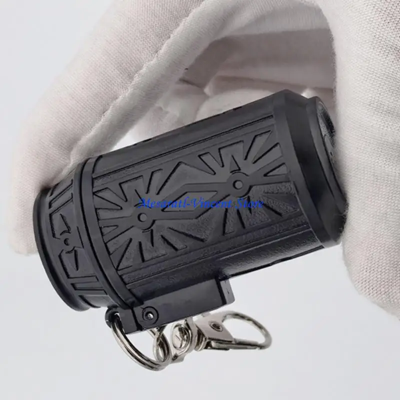 A70F Metal Pocket Ashtray Debris Tray with Lid for Car Use, Keychain Clip Canister and Textured Ashes Case for Commute Carry