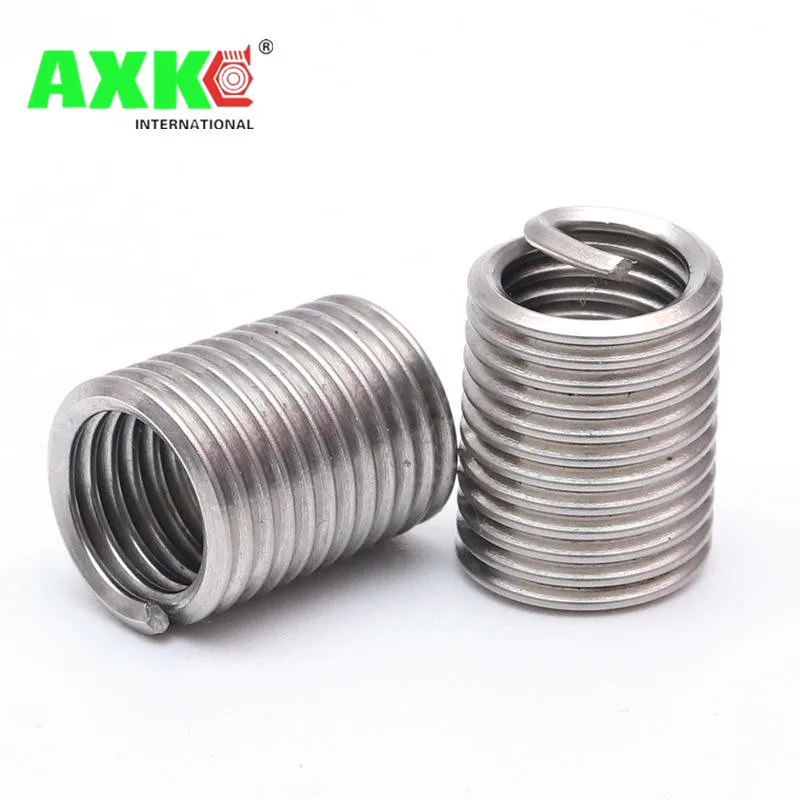 100pcs M6*1.0*2.5d Wire Thread Insert , M6 Screw Bushing Stainless Steel Sleeve Repair