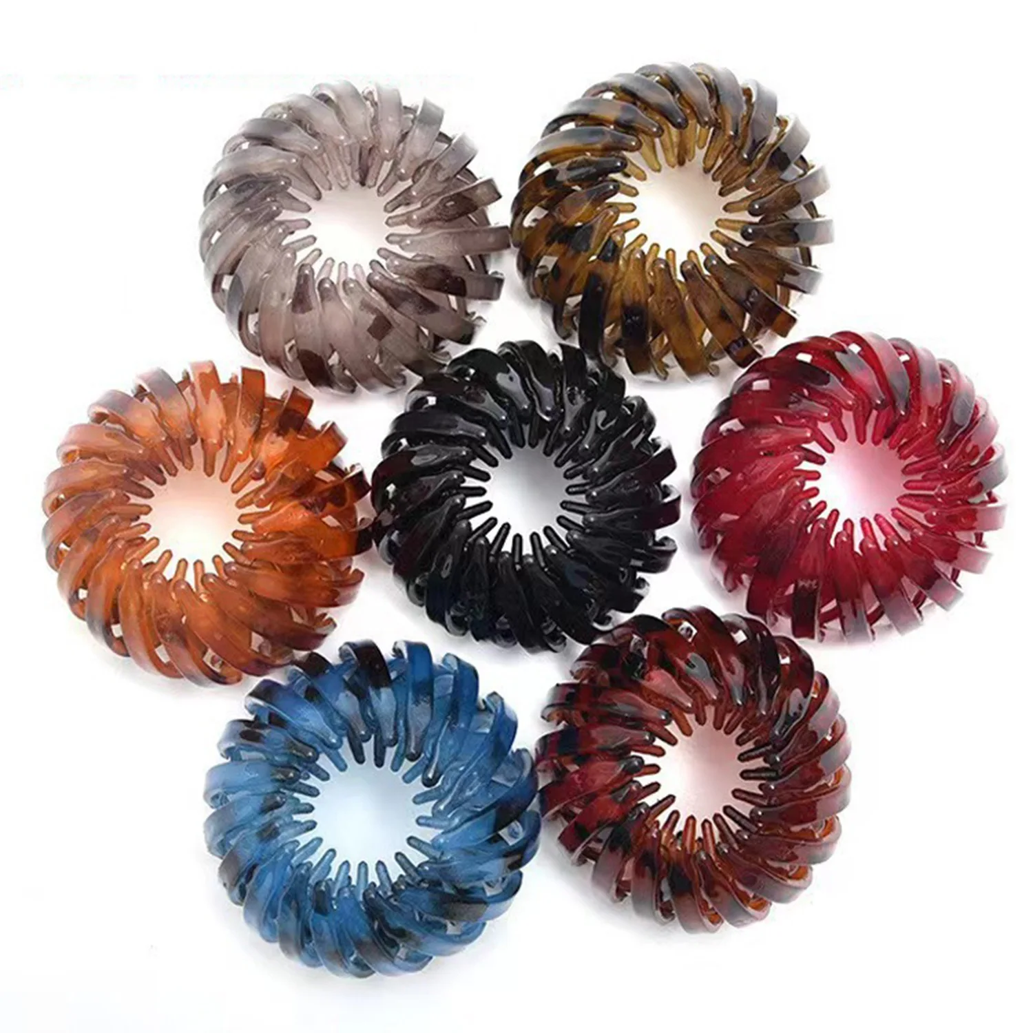 

1pc Non Slip Hair Bun Maker Velvet Bird Nest Claw for Women Quick Updo Styling Tool Ponytail Holder Hair Accessory