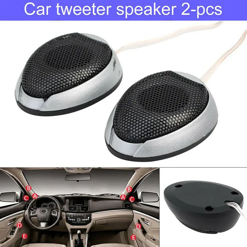 Pair 1000W Car Speaker Dome Tweeter Speakers Audio 4Ω Super Power Loud Universal Speaker Car Impact Modification Kit