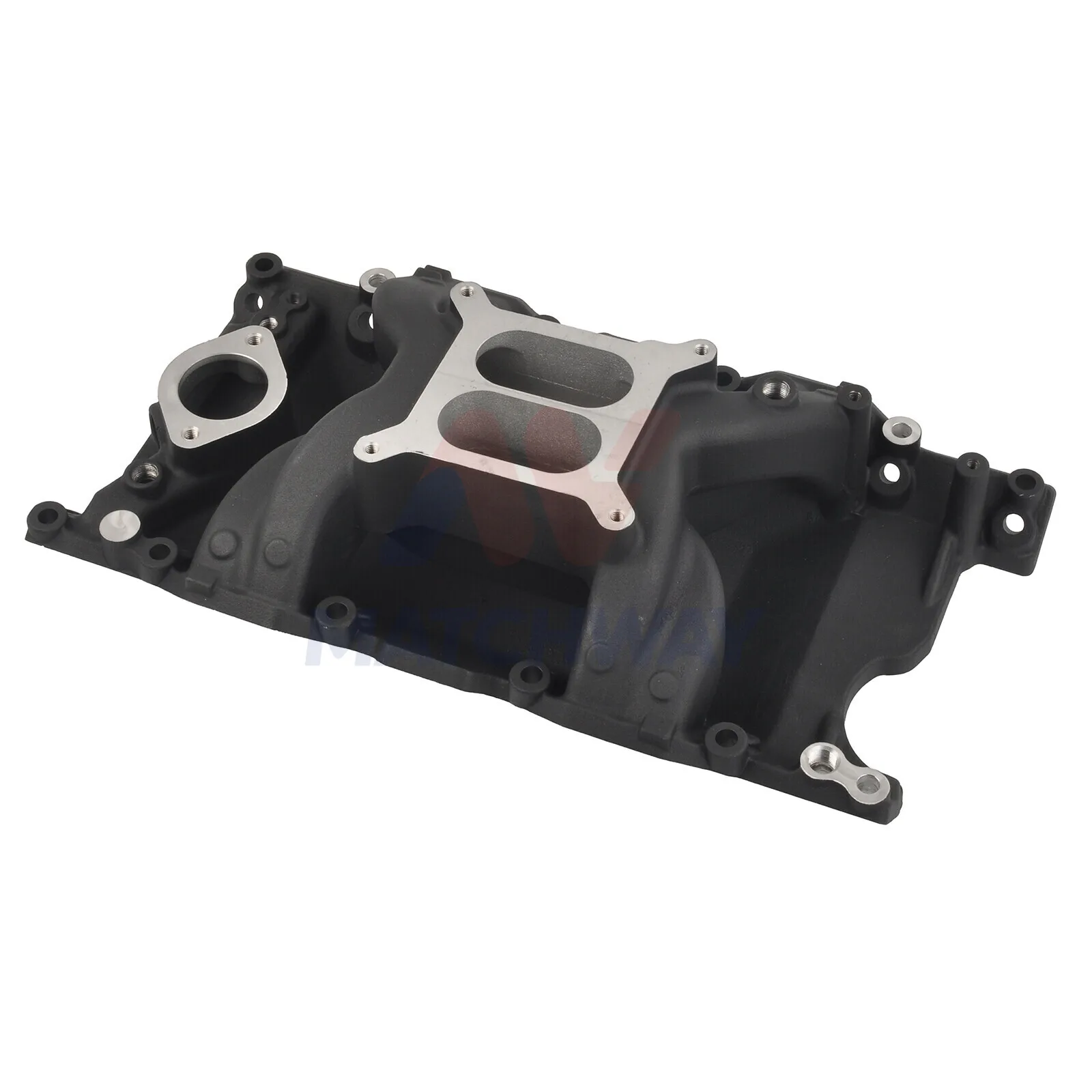 New High Rise Black Aluminum CNC Machined Air Gap Dual Plane Intake Manifold for Mopar Small Block 318 340 360