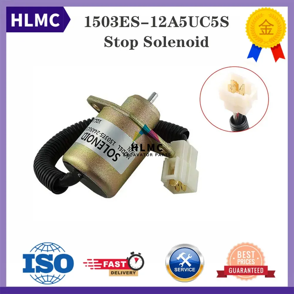 Stop Solenoid 12V Diesel Engine Shutdown Solenoid Valve 1503ES-12A5UC5S SA-4569-T 17454-60010