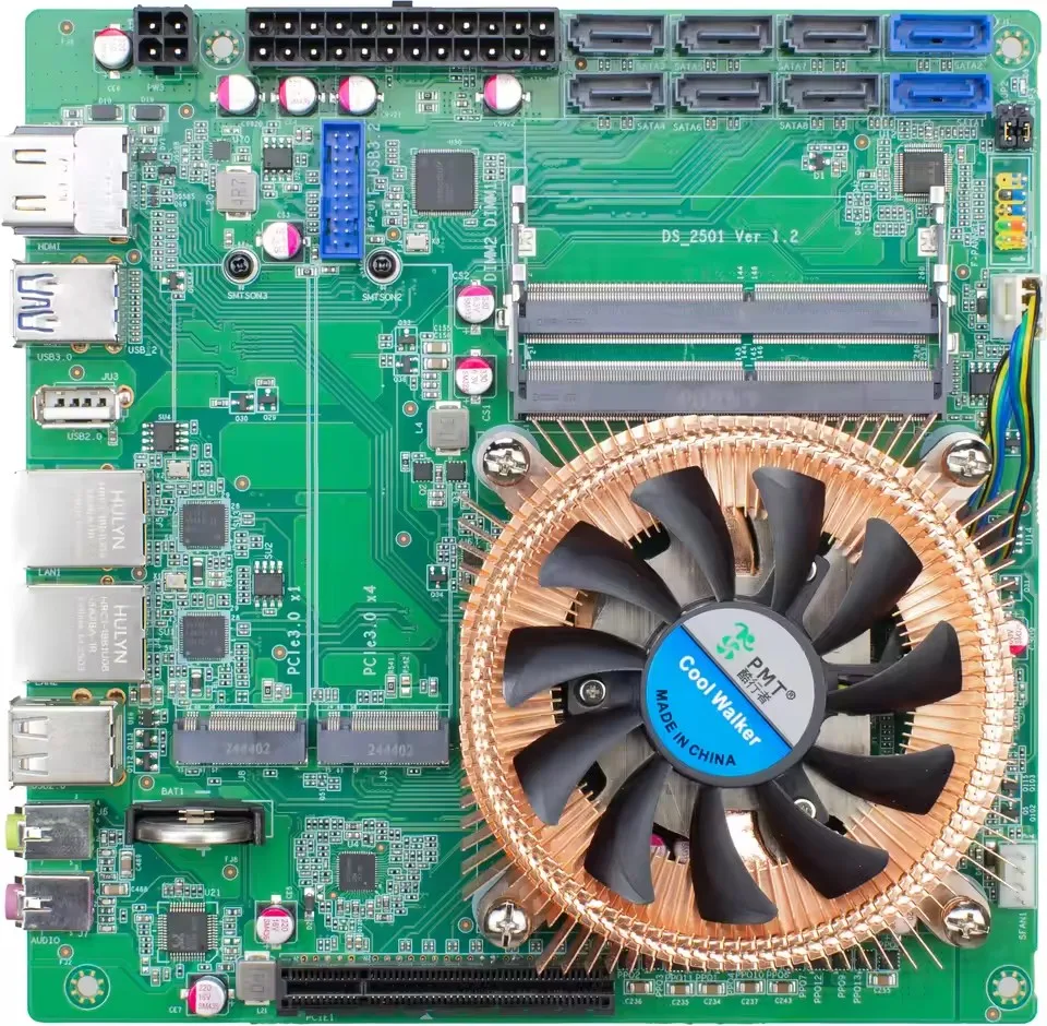 BKHD AMD Ryzen 7 5825U Scheda madre firewall NAS a 8 alloggiamenti 2 * M.2 NVMe 8 * SATA3.0 2 * 2.5G LAN 2 * DDR4 1 * 8XPCIE3.0 Scheda madre ITX da gioco