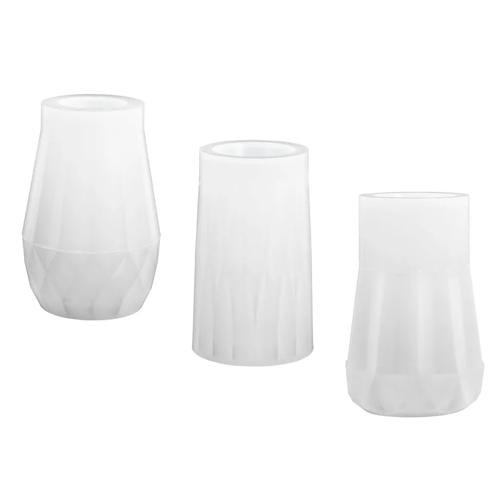 3Pcs Nonstick Silicone Vase Mold DIY Storage Box Casting Mould Personalized Flower Pot Silicone Vase Mold Flowers Holder Mould