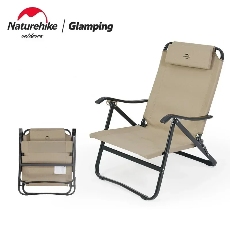 

Naturehike Luxury Outdoor Adjustable Chair Camping Fishing Portable Folding Chair Comfortable Lounge Chair Four-speed Adjustment