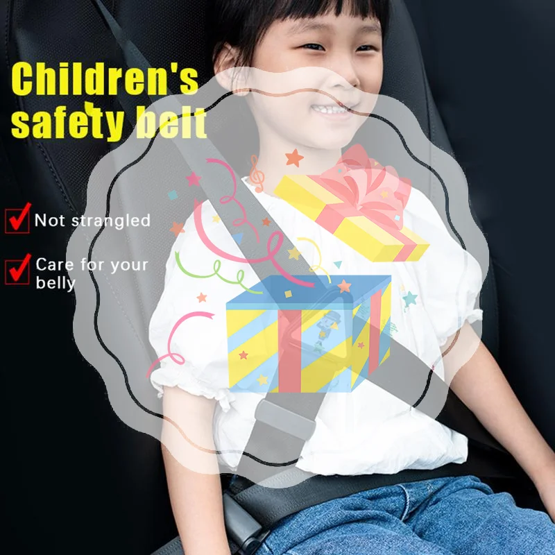 Easy-to-use Polyester Youth Safety Restraints Adjustable Children's Car Seat Belts Anti-snag Harnesses With Neck Protection