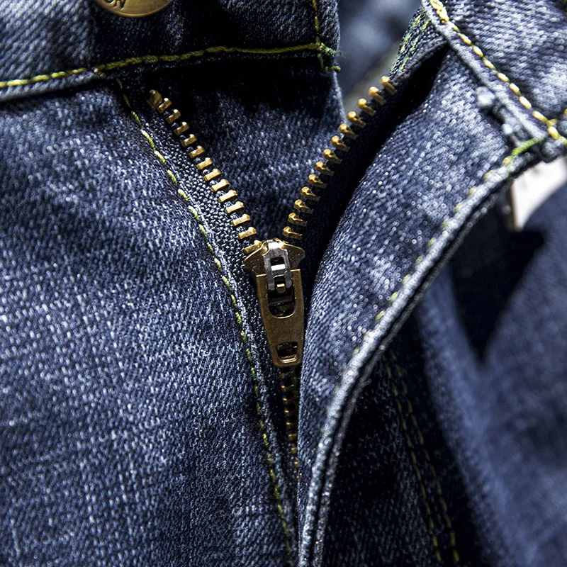 2025 verão estilo coreano masculino estiramento azul jeans simples moda elasticidade calças finas em linha reta calças casuais masculinas