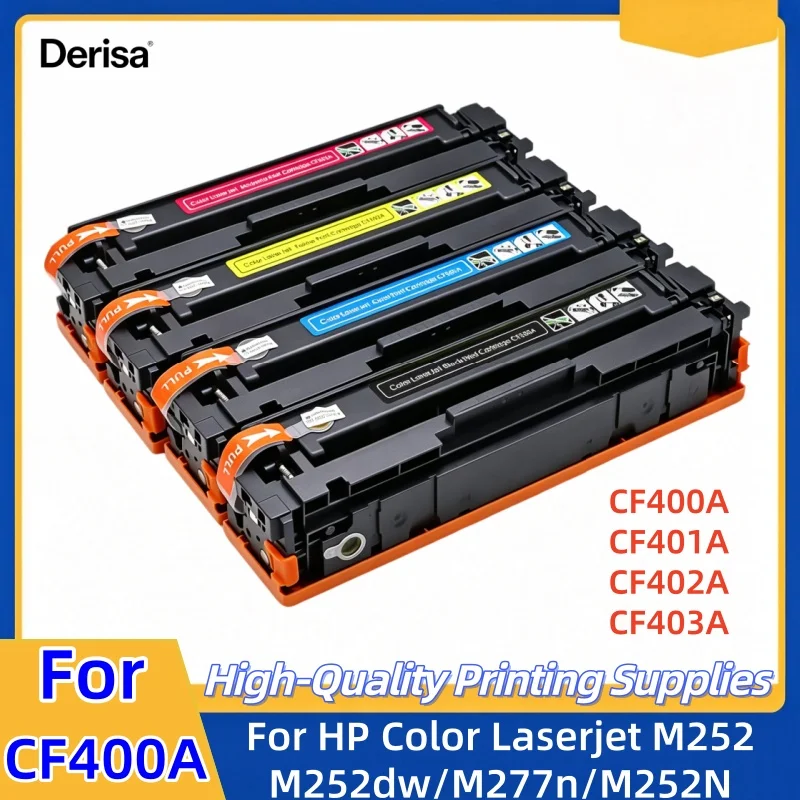1pcs CF400A CF401A CF402A CF403A toner cartridge compatible for HP Color Laserjet M252 M252dw M277n M252N M277dw printer
