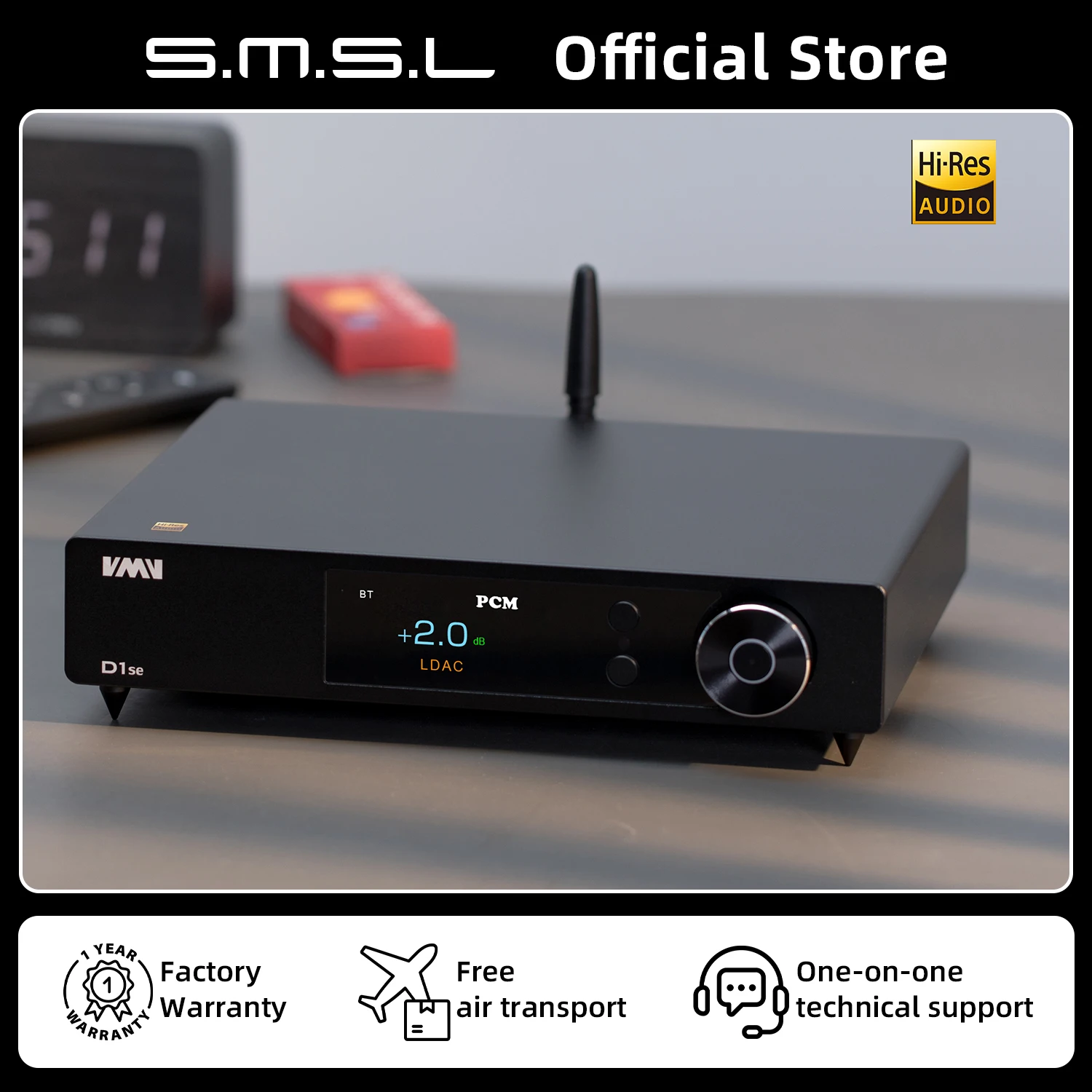 SMSL AUDIO DAC VMV D1se2 ES9039MSPRO XU316 MQA-CD بلوتوث LDAC APTXHD DSD512 32BIT 768 كيلو هرتز مع جهاز التحكم عن بعد