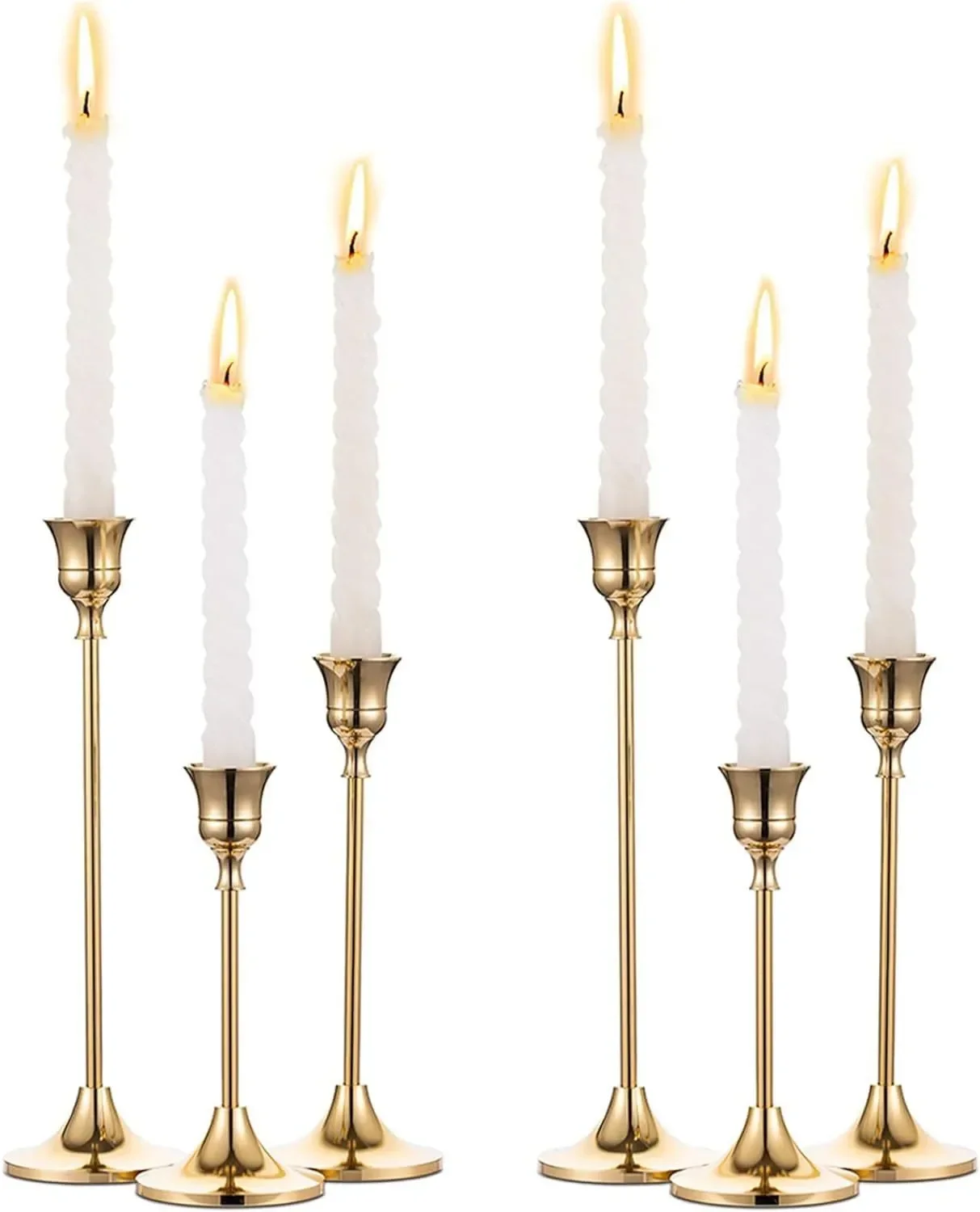 3Pcs/Set Stainless Candle Holders Simple Golden Wedding Decoration Bar Party Living Room Decor Home Decor Candlestick