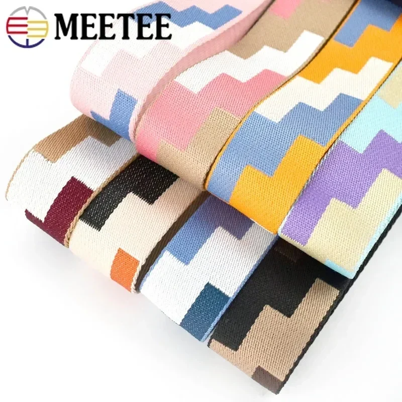 

Meetee 4 м, 38 мм, 3 мм, толстая полиэфирная жаккардовая тесьма, ремень с кружевом, ткань, текстильные аксессуары