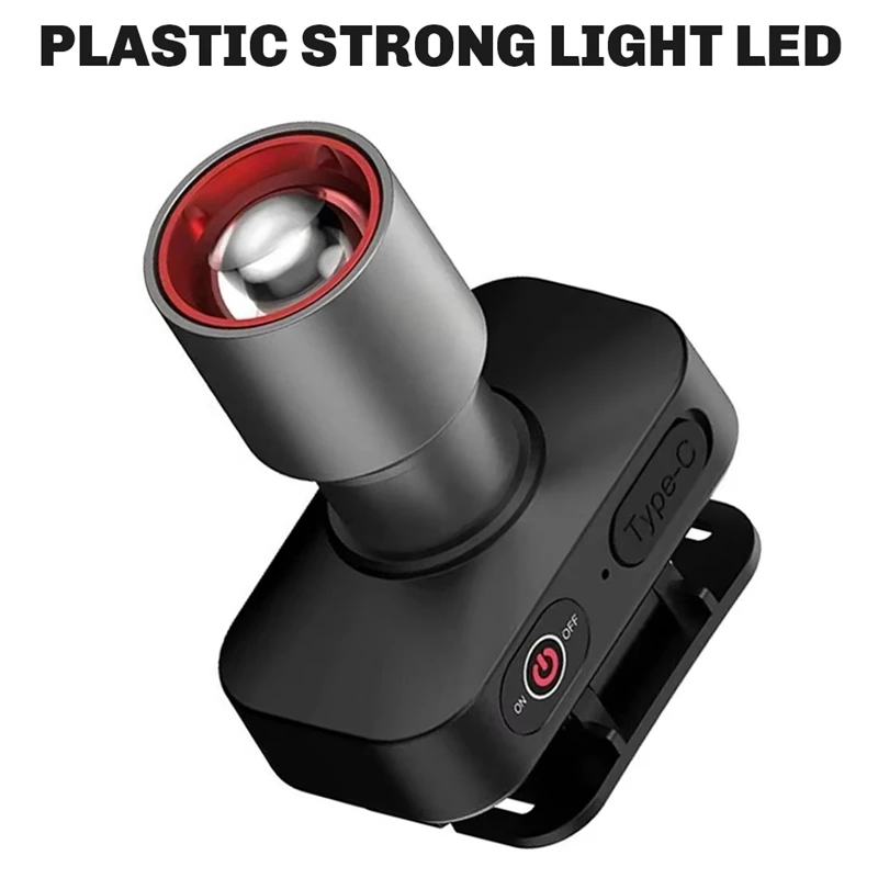 A73P-Faro LED a luce forte Torcia zoom super luminosa USB ricaricabile per luce da pesca