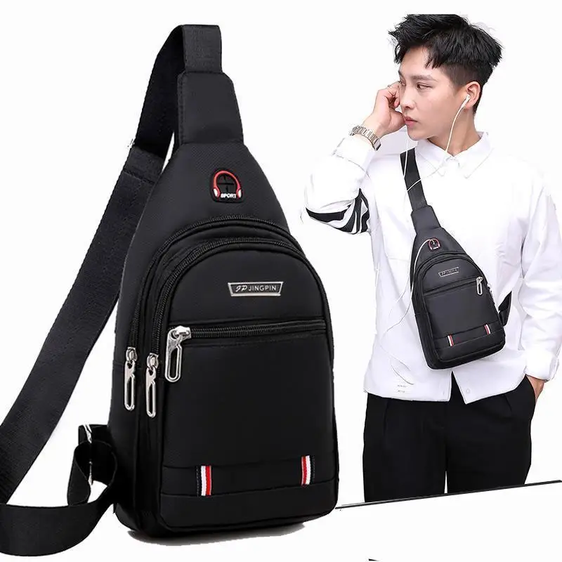 2023 New Chest Bag Men Backpack Nylon Canvas Chest Bag Casual Sports Travel Chest Bag One Shoulder Crossbody Bag