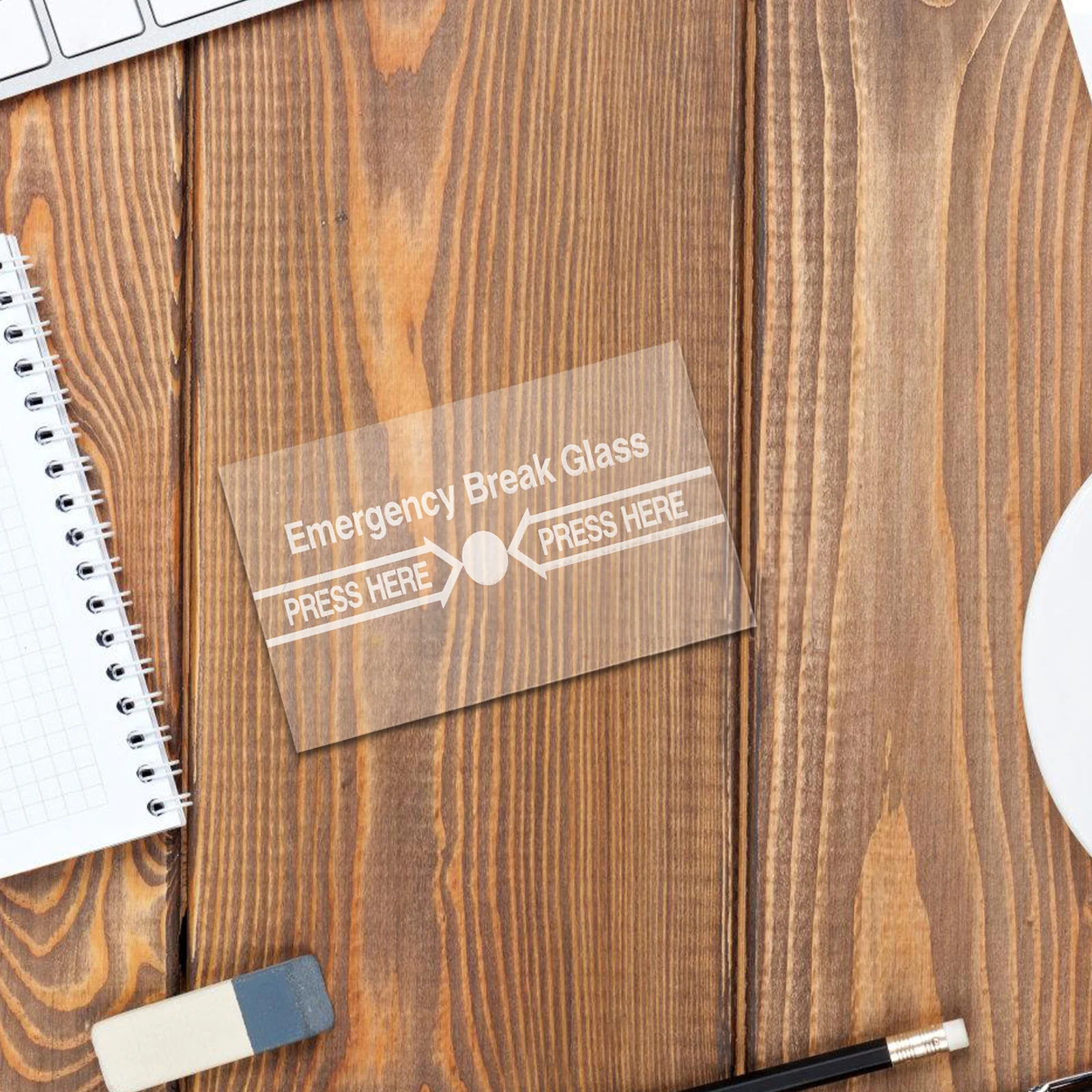 2Pcs Break Glass Emergency Switch Cover Manual Alarm Glass Piece with Enhanced Durability and Simple Installation for Fire