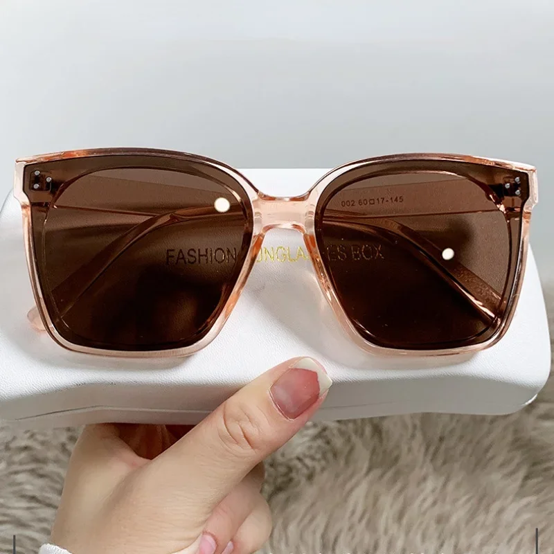 Fashion Women Large Frame GM Sunglasses Brand Designer Vintage Square Sun Glasses Female Classic Oversized UV400 Oculos De Sol