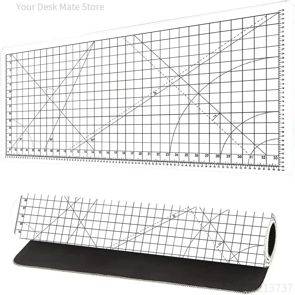 1PCS Green Grid Cutting Mat Large Locked Desk Mat Mouse Pad for Crafting & Office Use