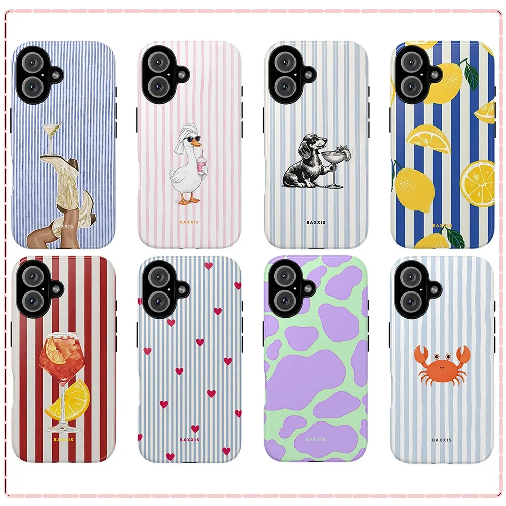 Baxxis Lemon Slice Phone Case for Samsung Galaxy S20 S23 S24 S25 S26 FE Plus Ultra Edge 4G 5G Luxury Double-layer Cover